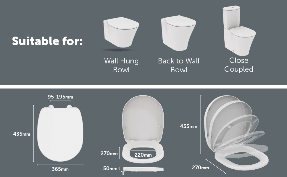 Toilet Seat Ideal Standard Concept or Connect Soft Close Original