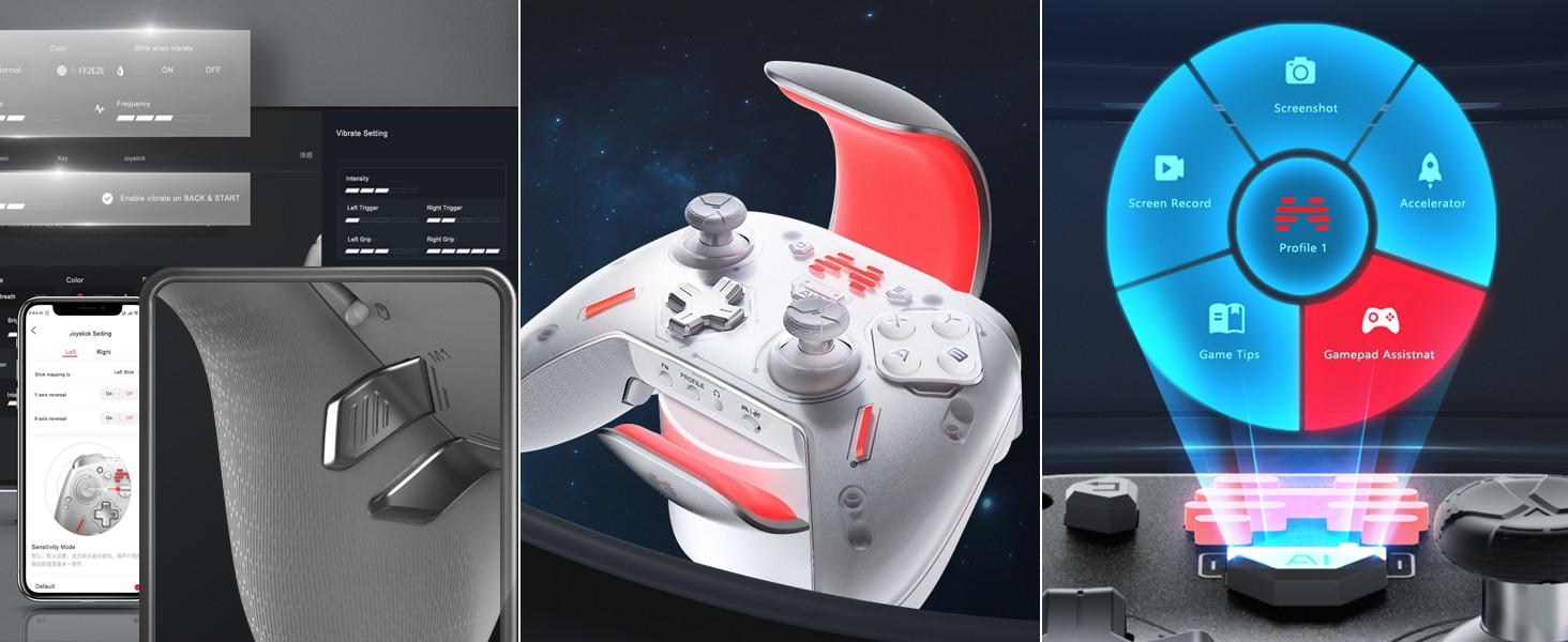 Wireless Pro Gaming Controller for PC Android, Super Light Optical