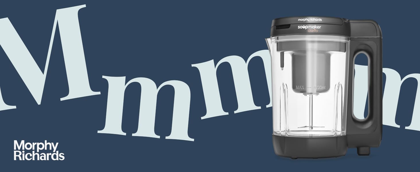 Morphy Richards 1.6L Clarity Soup Maker, Portion Control, 9 Featured