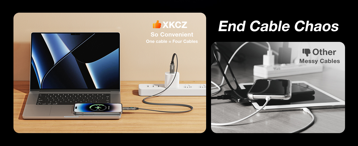 usb c and lightning cable 2 in 1