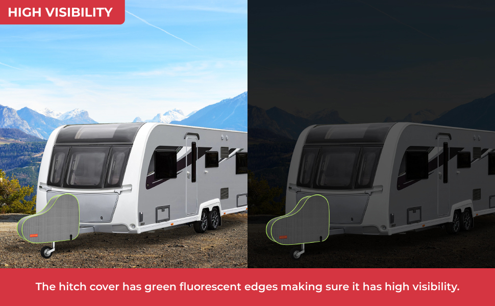 GADLANE Caravan Hitch Cover With Strap Waterproof Tow Bar Cover