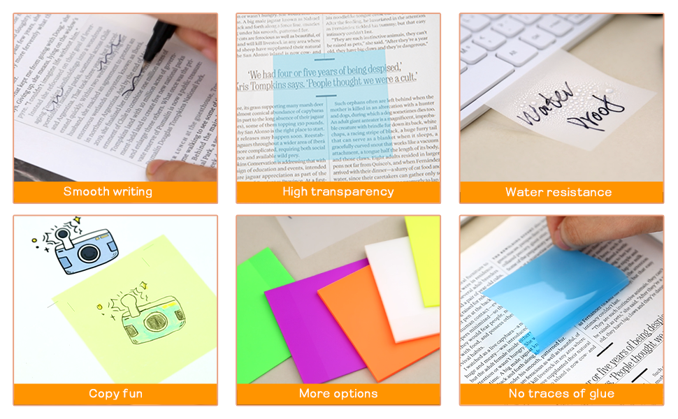 Transaprent Sticky Notes 4X6 Inch Post Clear Sticky It