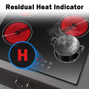 Ceramic Hob, Karinear 60cm Built-in 4 Zones Electric Hob With Touch Control 6000W, Hard Wired, No Plug Included 13 cooker oven