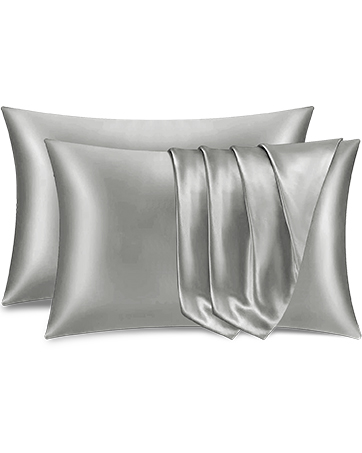 grey satin silk pillow cases pack of 2 pack of 4 2 pack