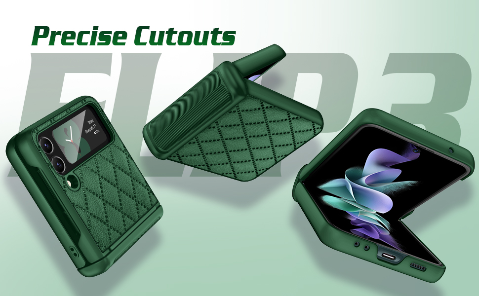 Doeshine for Samsung Z Flip 3 Case, Galaxy Z Flip 3 Case, Semi