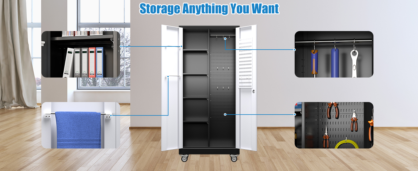 Broom Closet Storage Cabinet
