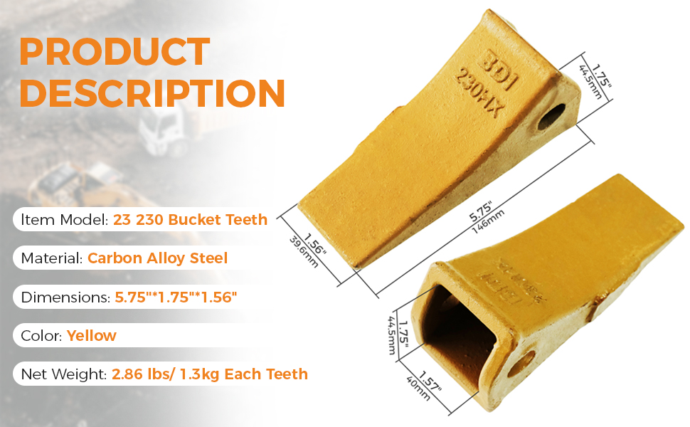 Amazon.com: BDI Wear Parts 5 Pack 23 230 Excavator Bucket