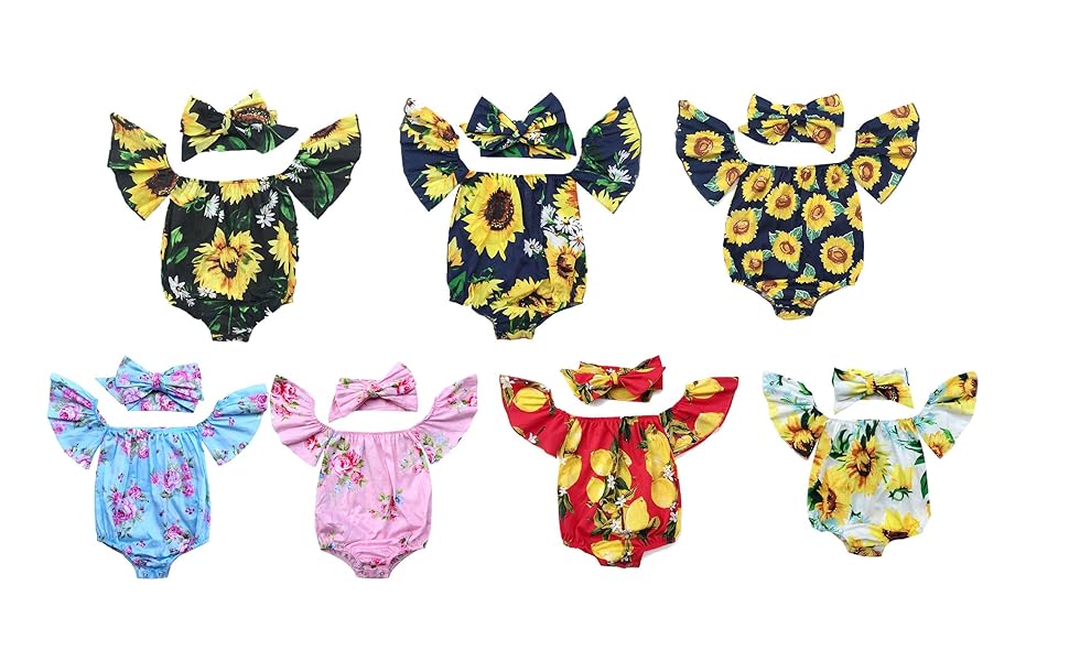 baby girl clothes floral romper set