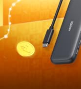 Anker USB C Hub, PowerExpand+ 5 in 1 PD Hub, 1 x 4K HDMI, 2 x Type C PD Ports, 2 x USB 3.0 Ports,...