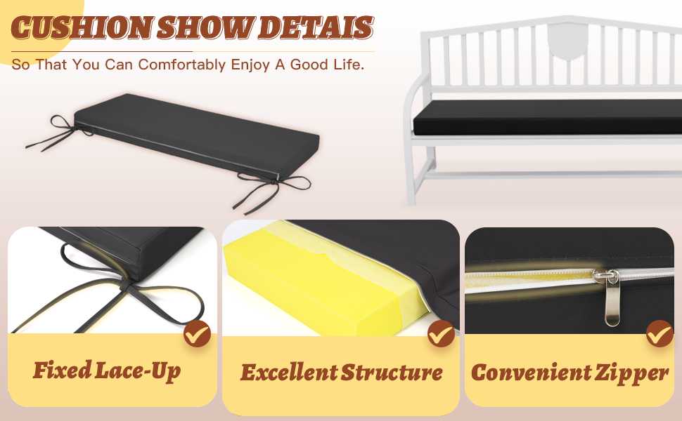 Bench Cushions.45x18 Inches SpillResistant Bench Cushion