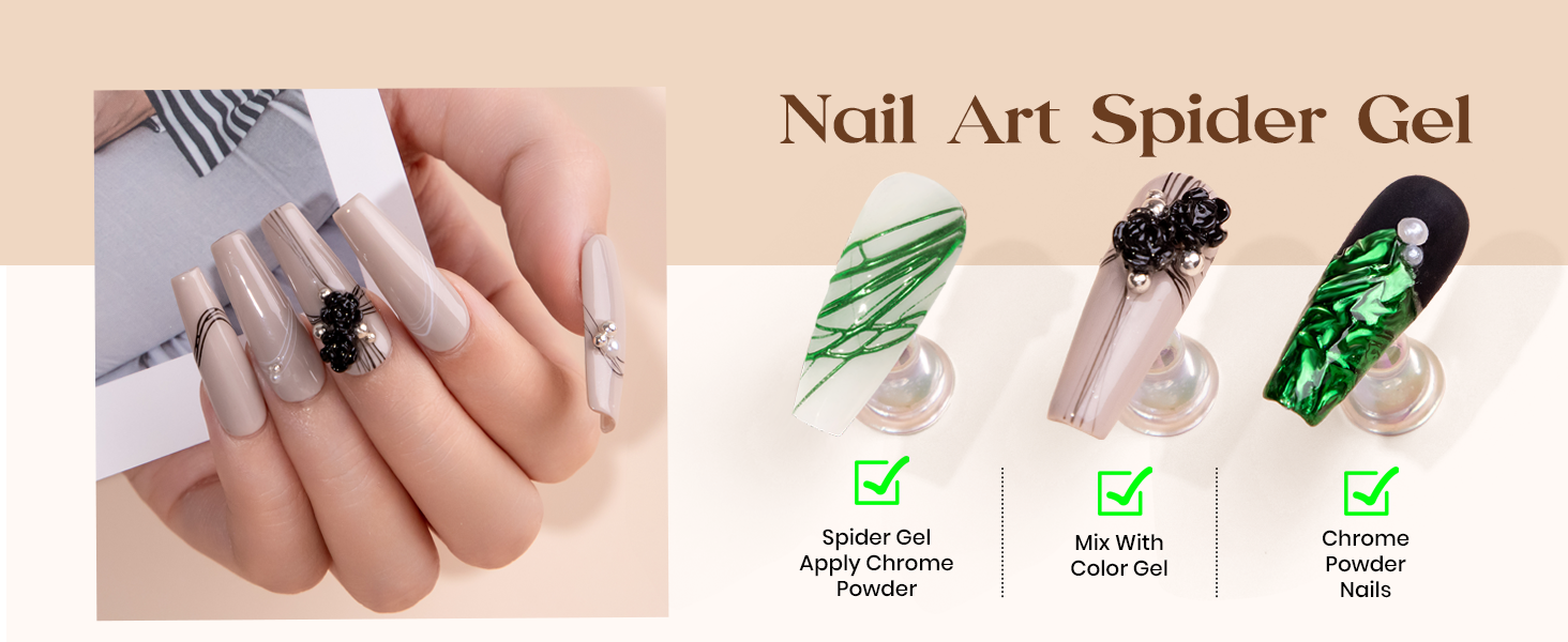 nail art spider gel 