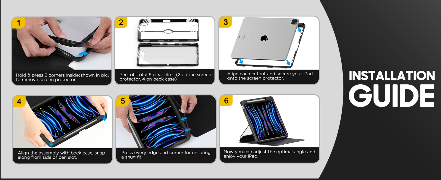 MoKo Case for iPad Pro 12.9 6th/5th/4th/3rd Generation 2022