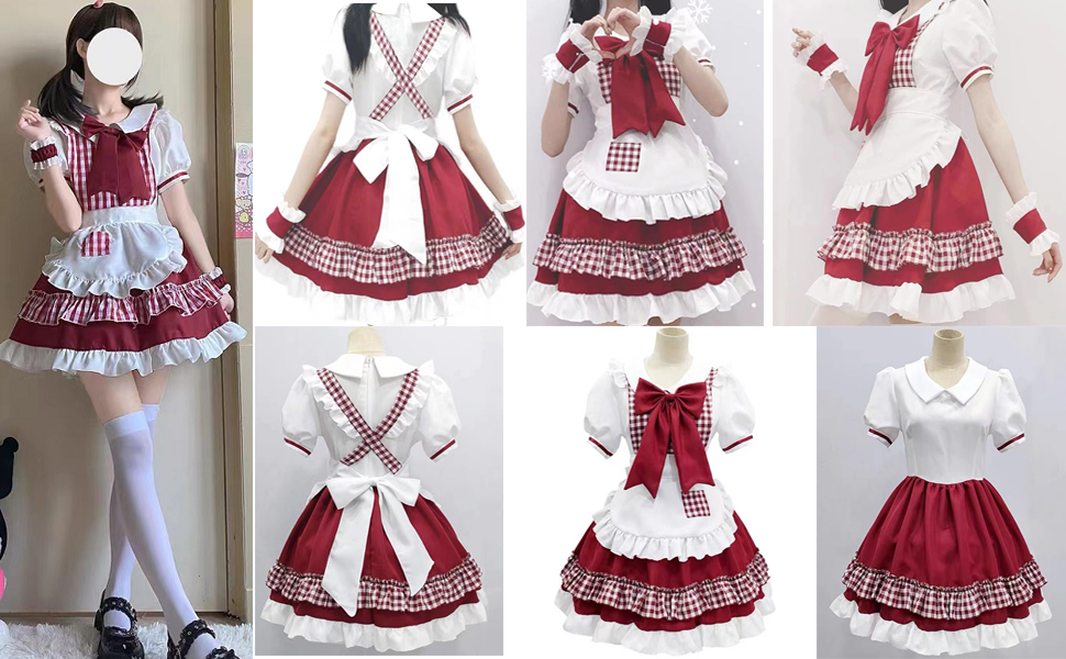 Amazon.co.jp: [FULINE] メイド服 かわいい メイド服 コスプレ