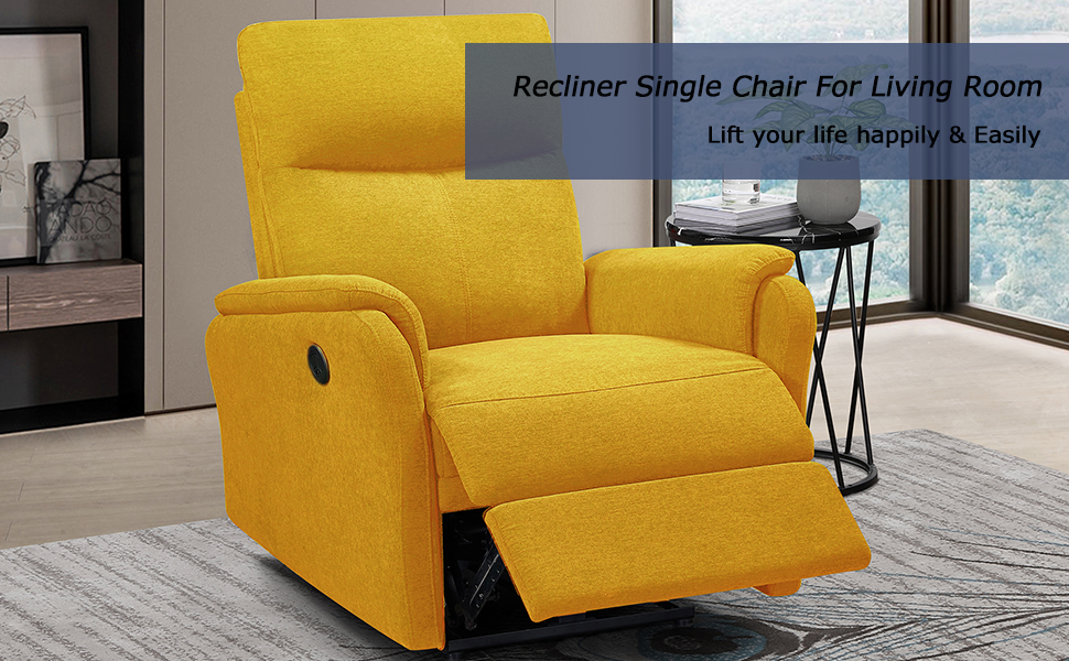 Power Lift Recliner Chair with USB Port for Elderly, Fabric