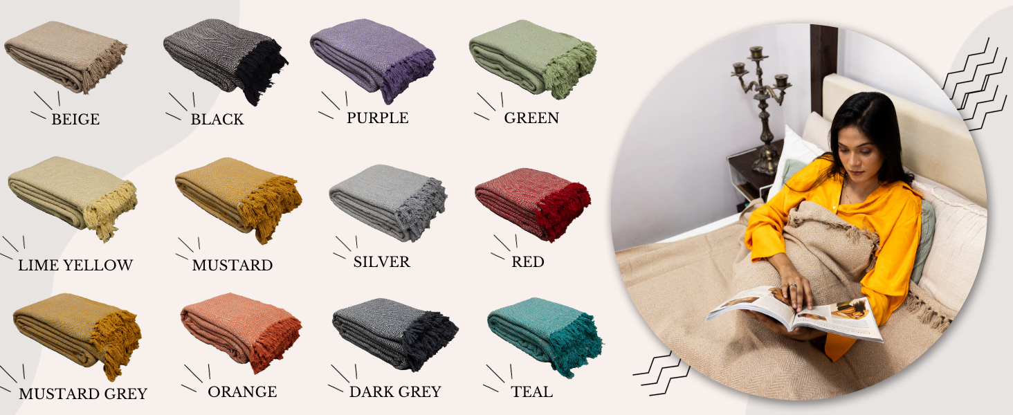 Herringbone throw, beige herringbone throw,Cotton blanket,Double throw,Oversize throw,King BLANKET