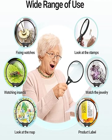 Large Magnifying Glass with Light