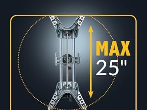 wheel clamp alignment tool extends 12" to 25" max