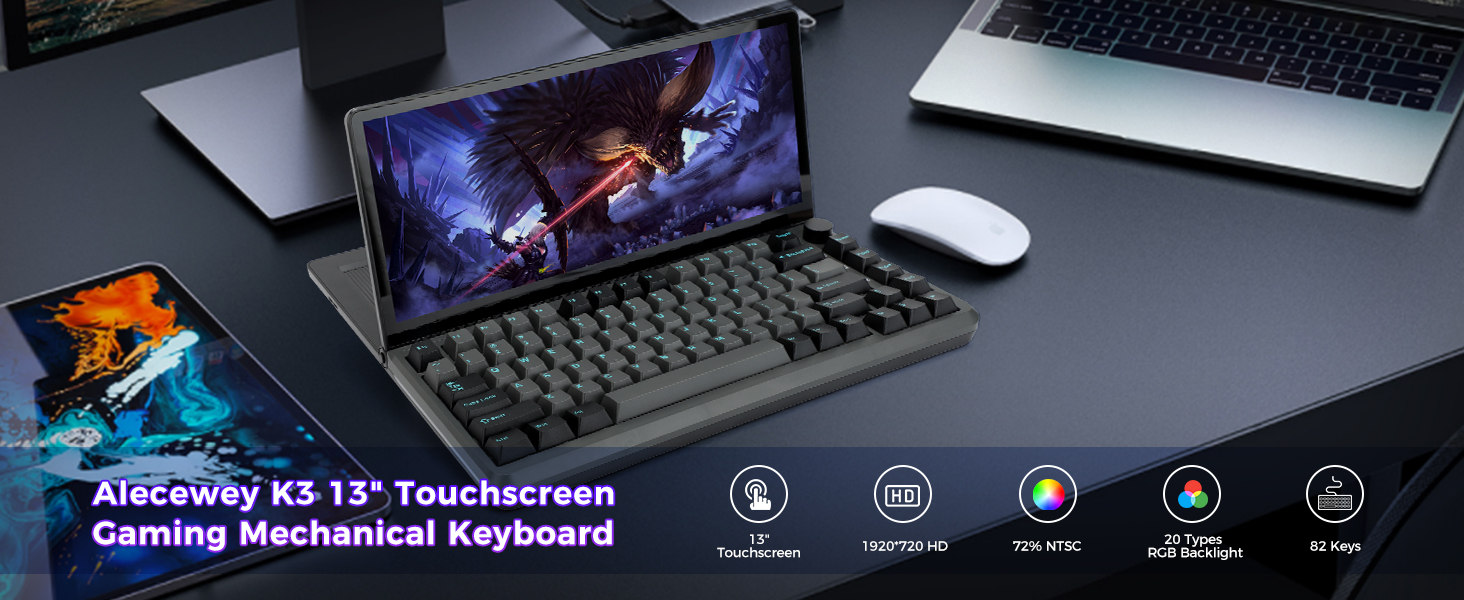 Alecewey K3 Touchscreen Keyboard