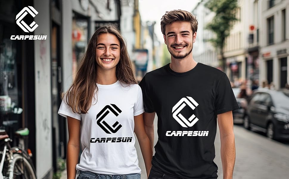 Black White T Shirts for Men, 100% Cotton Mens Basic Tees Crew Neck