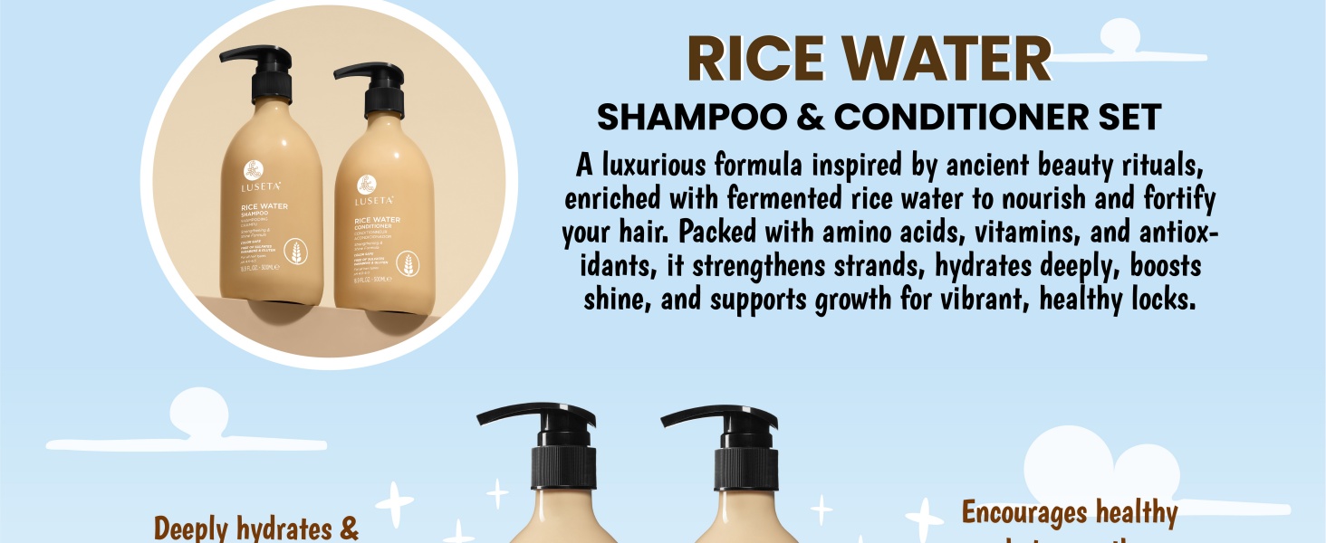 rice water shampoo and conditioner set