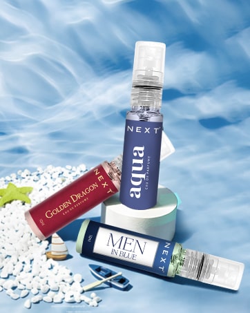 Next Luxury Aqua, Men In Blue and Golden Dragon Mini Perfume Set