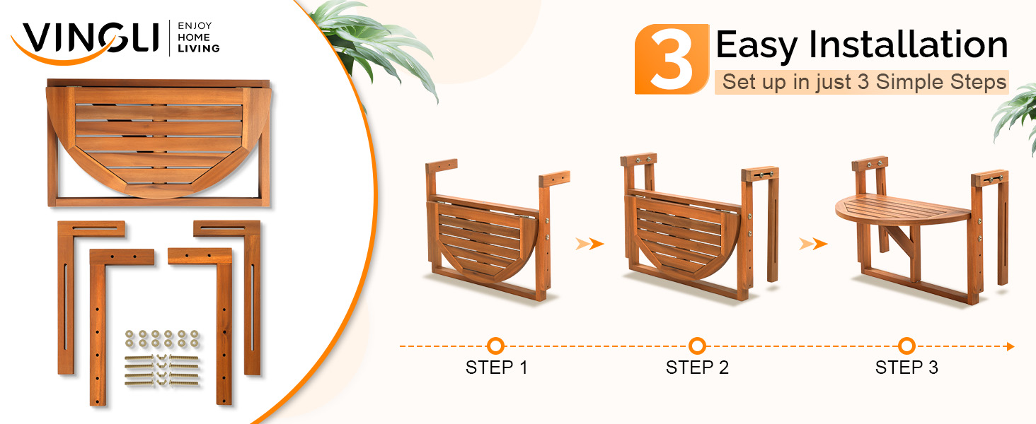 Adjustable Height Balcony Furniture