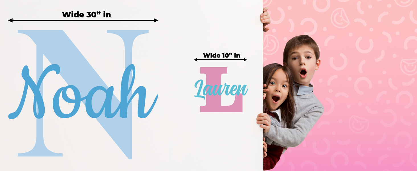 A+ NAME + INITIAL WallDecal