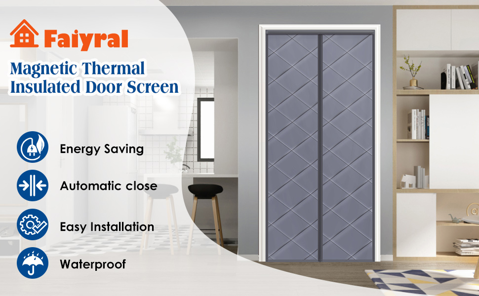 Thermal Insulated Door Curtain, Door Insulation Cover Screen