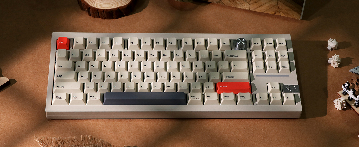 EPOMAKER CIDOO V75 VIA Programmable Mechanical Keyboard, 81 Keys Gasket ...
