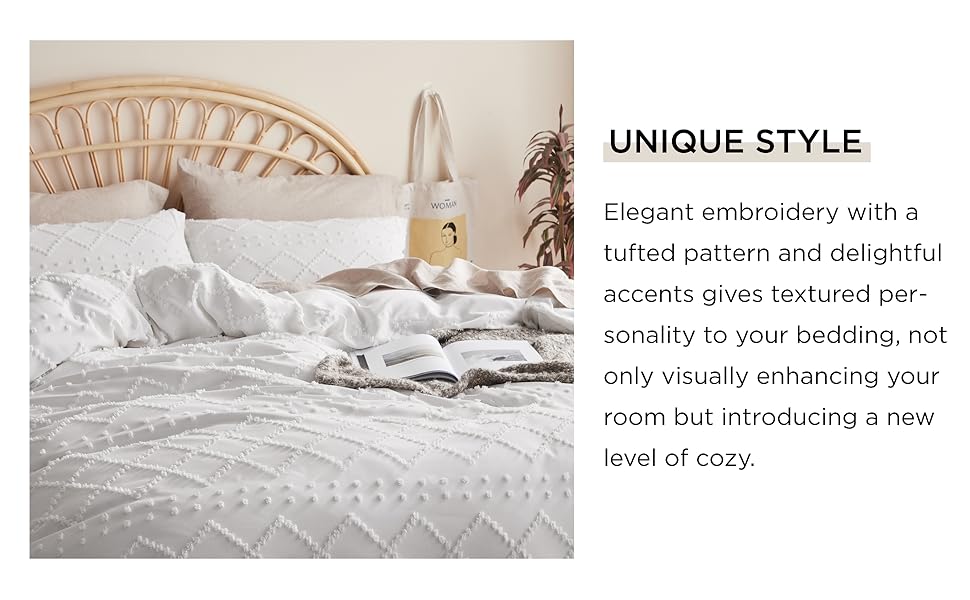 Bedsure Duvet Cover Queen Size Queen Duvet Cover Set, Boho Bedding Queen for All