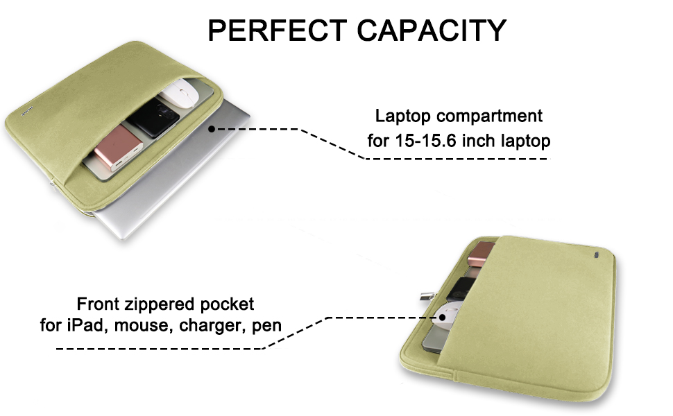 Laptop Case 15.6 inch, Laptop Sleeve Shockproof Protective Notebook Bag with