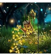 Fohil Solar Watering Can Lights, Solar Garden Lights with Fairy Handle, Waterproof Retro Metal Ha...