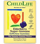 CHILDLIFE ESSENTIALS Elderberry Super-Immune SoftChew Gummies for Kids