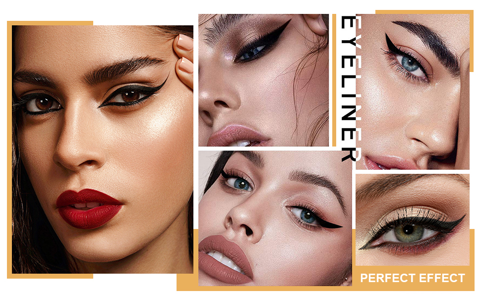 Winged Eyeliner Stamp, FITDON Wing Liquid Eye liner Pen, Waterproof