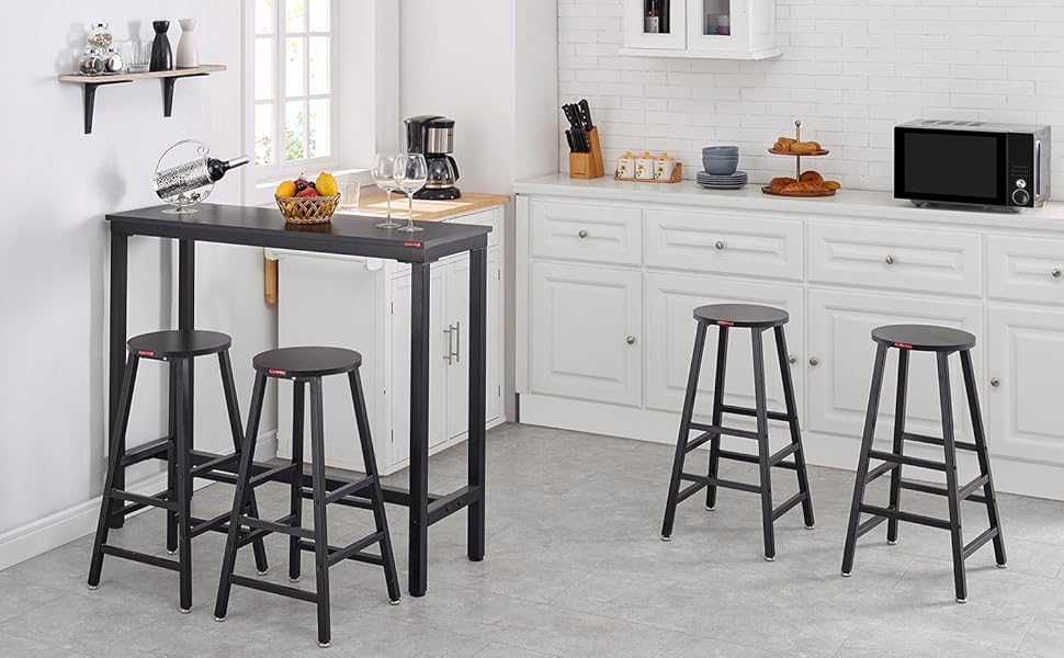 Mr IRONSTONE Pub Height Bar Stools Set of 2, 27.7" Pub Dining Height Stools Bistro