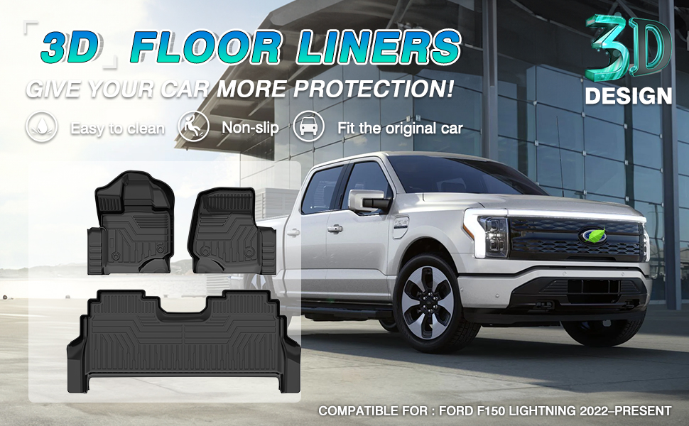 T TGBROS Floor Mats Custom Fit for 20222023 Ford F150