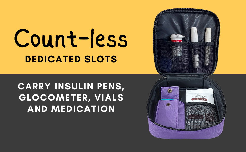 Buy Outer Woods Insulin Cooling Travel Bag for Diabetics with Two Ice