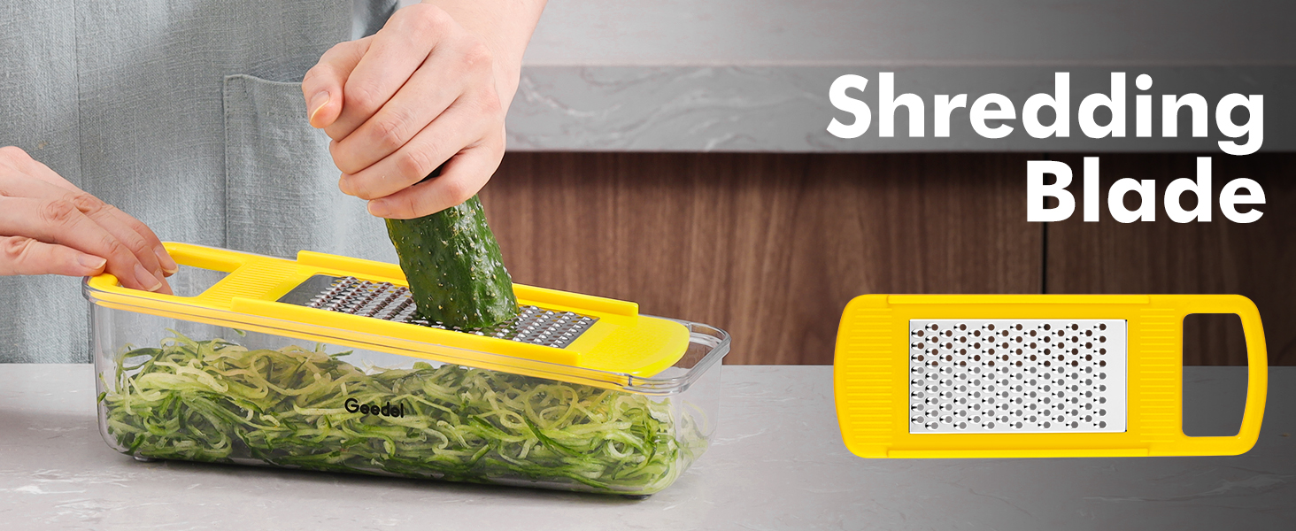 Geedel Mandoline Vegetable Slicer, 4 in 1 MultiFunction Mandoline