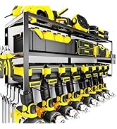 Large Power Tool Organizer Wall Mount for Fathers Dad, 3 Extra Large Layers Heavy Duty Metal Gara...