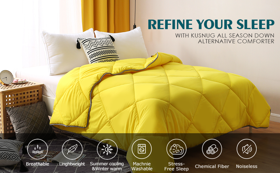 KUSNUG Down Alternative Comforter Twin Size All Season