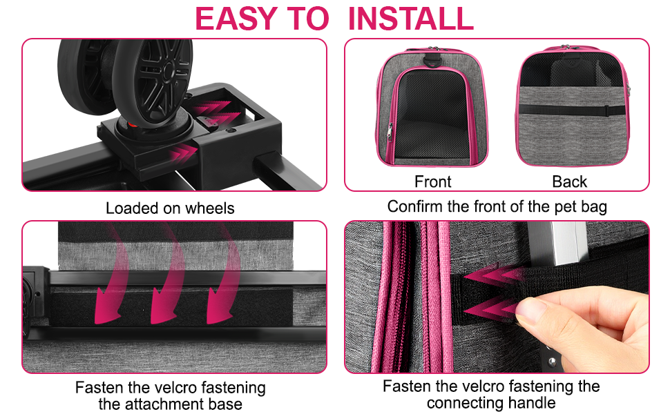 Pet Carrier with Wheels Up to 33 lbs