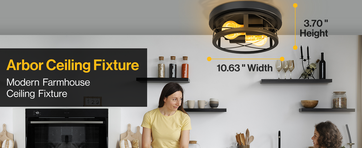 2-Bulb Ceiling Light