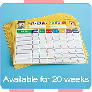 Amazon.com : Kids Chore Chart – 20 Behavior Chart for Kids at Home with ...