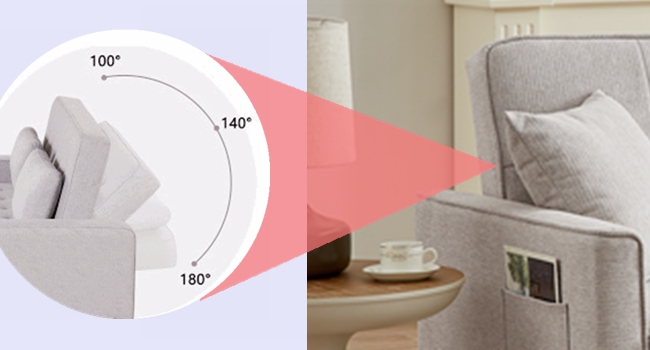 3 Levels Adjustable Backrest