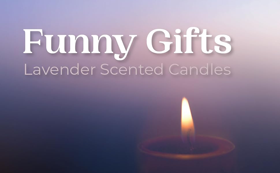 LEADO Lavender Scented Candles - Funny Gifts for Men, Gifts for Him - Gifts for Husband,