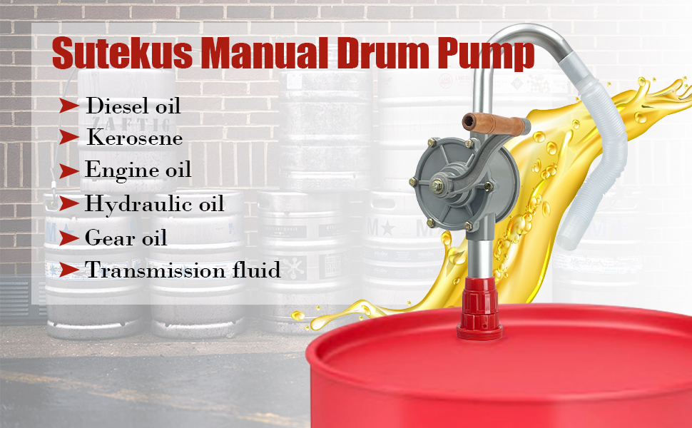 Amazon.com: Sutekus Rotary Drum Pump, 15-55 Gallon, for Fuel