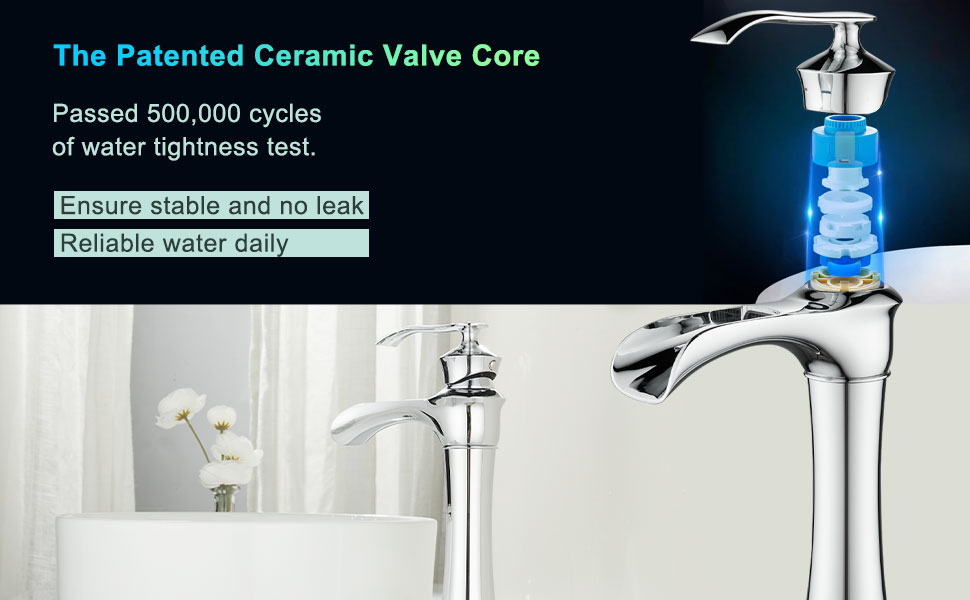 Maynosi Waterfall Bathroom Basin Mixer Tap, High Rise Mixer Taps for
