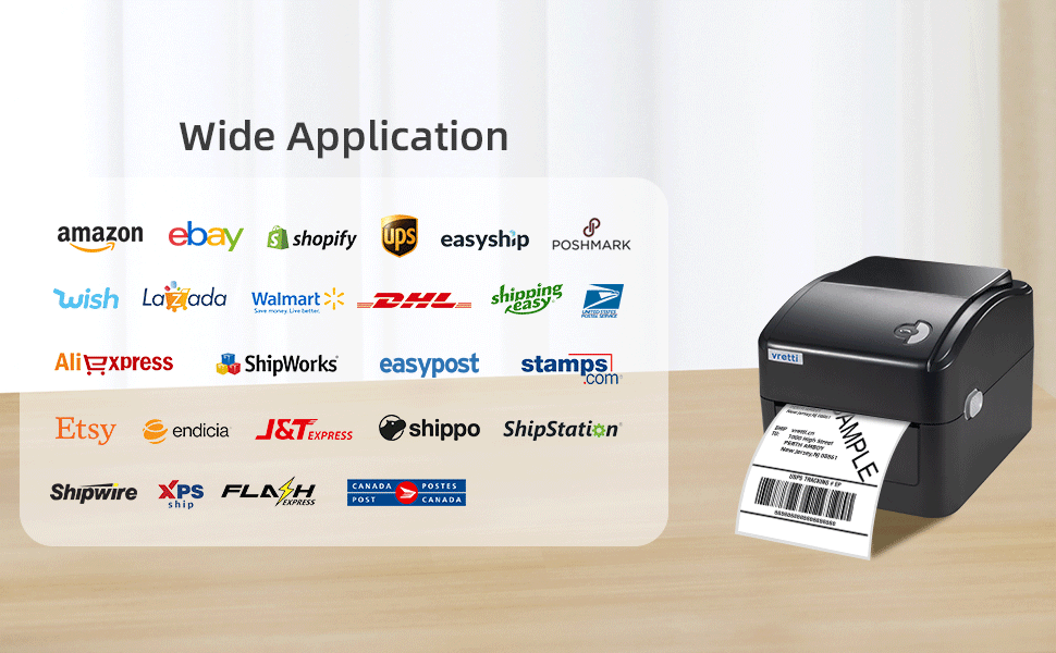 WiFi Thermal Label Printer Wireless Shipping Label Printer for