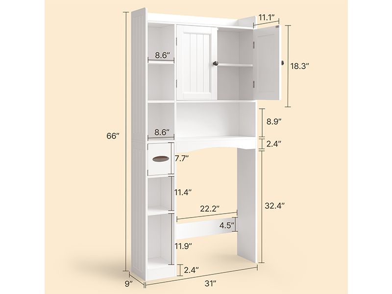 Over the toilet storage cabinet