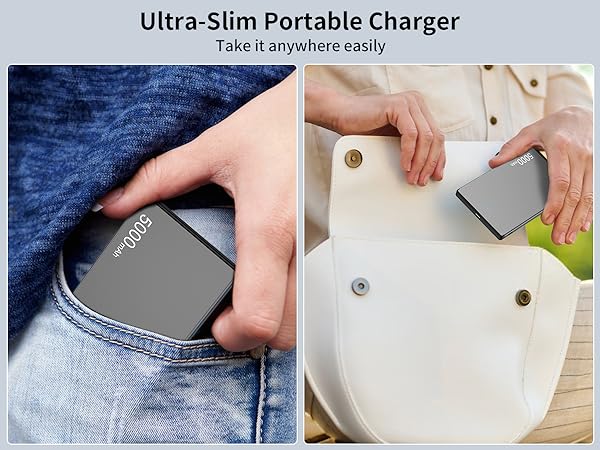 Amazon.com: ZBF Wireless Portable Charger,5000mAh Slim